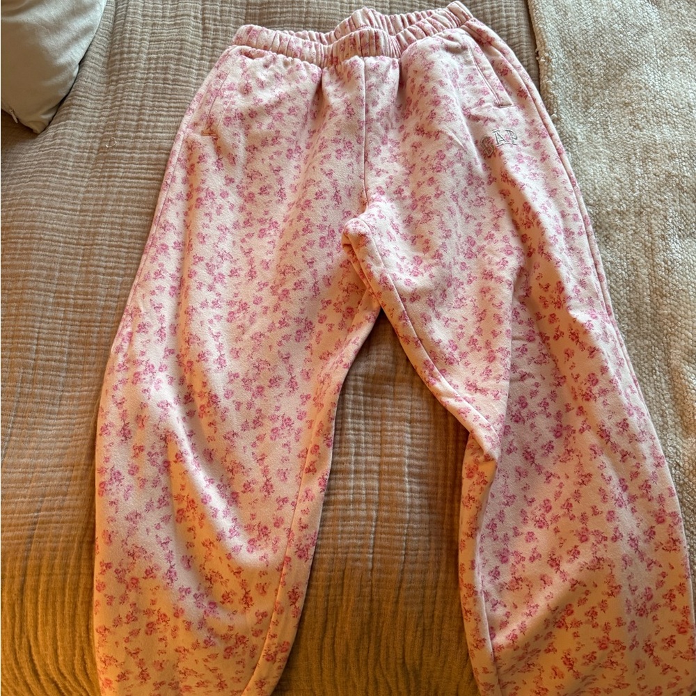 LoveShackFancy x GAP Kids Pink Floral Sweatpants